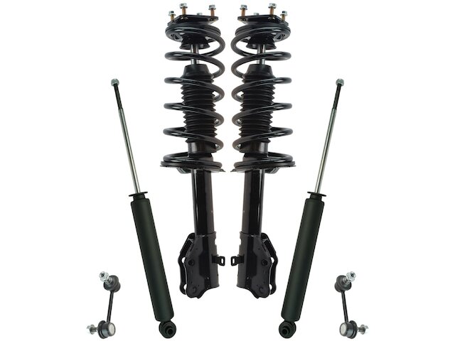 Front and Rear Shock Strut Coil Spring Sway Bar Link Kit 8 Piece - 2007-2012 Mazda CX7 - TRQ 18995-02303204