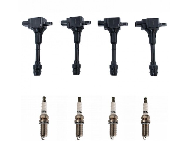 Ignition Coil Set with Spark Plugs 8 Piece - 2002-2006 Nissan Sentra 2.5L 4-Cylinder - TRQ 6822-02306557