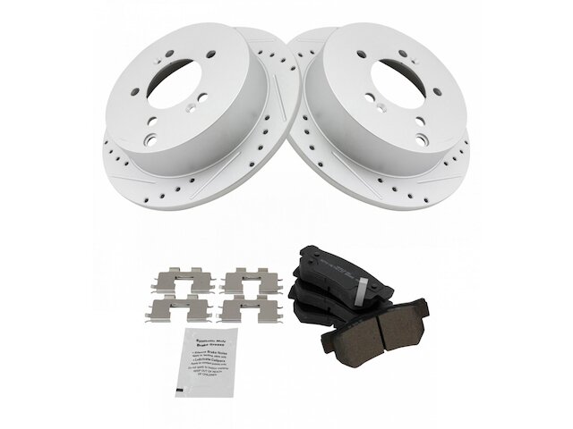 Rear Brake Pad and Rotor Kit - 2005-2010 Kia Sportage AWD - TRQ 18536-02309871