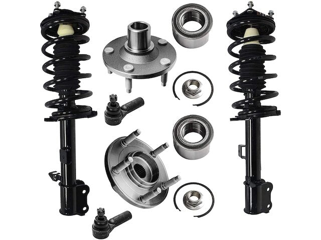Front Strut Coil Spring Wheel Hub Tie Rod Kit - 2005-2009 Mercury Mariner - Detroit Axle 18370-02313027
