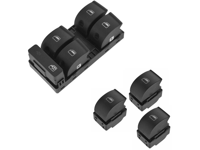 Window Switch Set 4 Piece Set - 2005-2008 Audi S4 - TRQ 18265-02321527