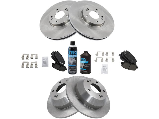 Front and Rear Brake Pad and Rotor Kit - 2014 Kia Sorento - TRQ 125092-02334733