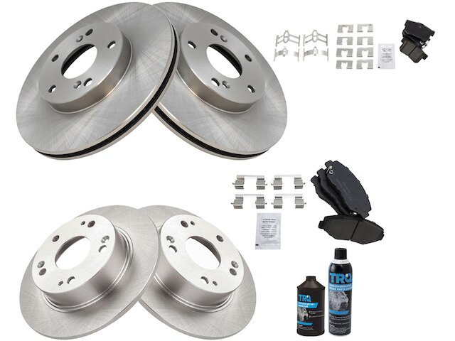Front and Rear Brake Pad and Rotor Kit - 2003-2007 Honda Accord 2.4L 4-Cylinder - TRQ 5986-02341169