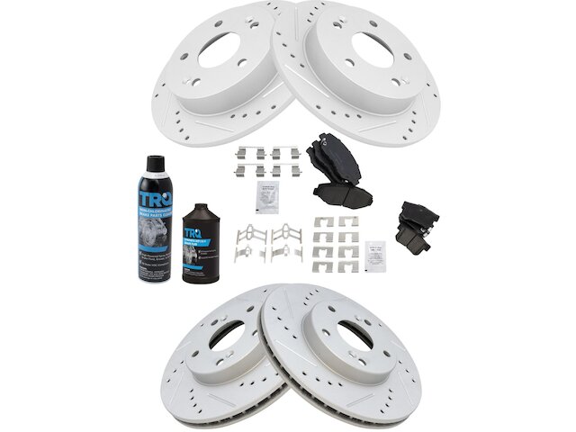 Front and Rear Brake Pad and Rotor Kit - 2013-2014 Honda Civic EX - TRQ 125003-02345713