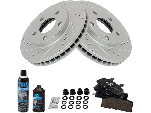 Front Brake Pad and Rotor Kit - 1990-1993 Cadillac DeVille - TRQ 2818-02385878