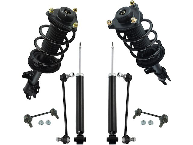 Front and Rear Shock Strut Coil Spring Sway Bar Link Kit 8 Piece - 2010-2013 Hyundai Tucson AWD - TRQ 96093-02391305