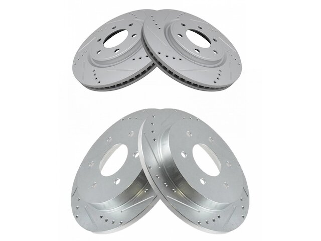 Front and Rear Brake Rotor Set 4 Piece - 2008-2015, 2017-2019 Nissan Armada - TRQ 26396-02398769
