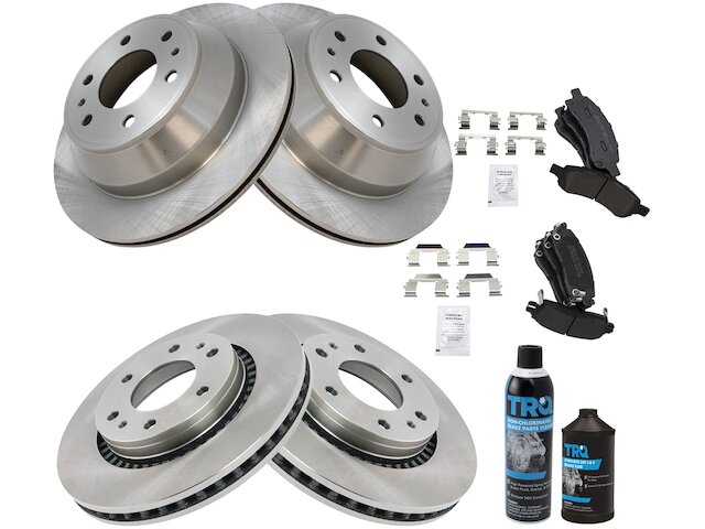 Front and Rear Brake Pad and Rotor Kit - 2006-2009 Chevrolet Trailblazer LT 4.2L 6-Cylinder - TRQ 18653-02403269