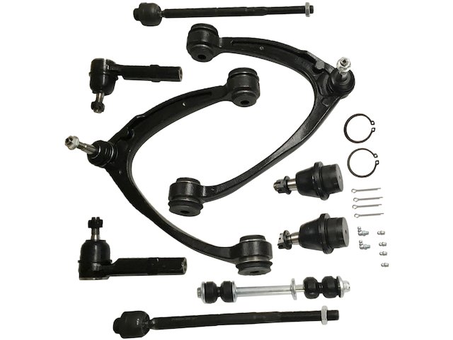 Front Upper Control Arm Ball Joint Tie Rod End Sway Bar End Link Kit - 10 Piece - with Bushings - 2007-2010 GMC Yukon XL 1500 (For Vehicles with Steel Low Control Arms Only) - Replacement 18980-02415802