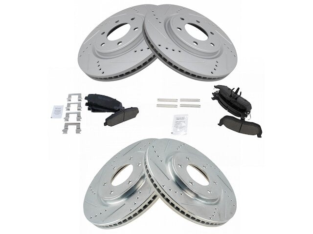 Front and Rear Brake Pad and Rotor Kit - 2008-2011 Nissan Armada - TRQ 26396-02452192
