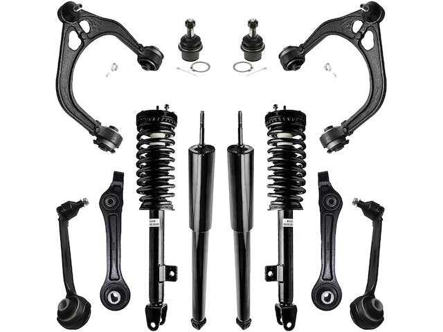 Front and Rear Shock Strut Coil Spring Control Arm Kit - 2005-2010 Chrysler 300 - Detroit Axle 18229-02453188