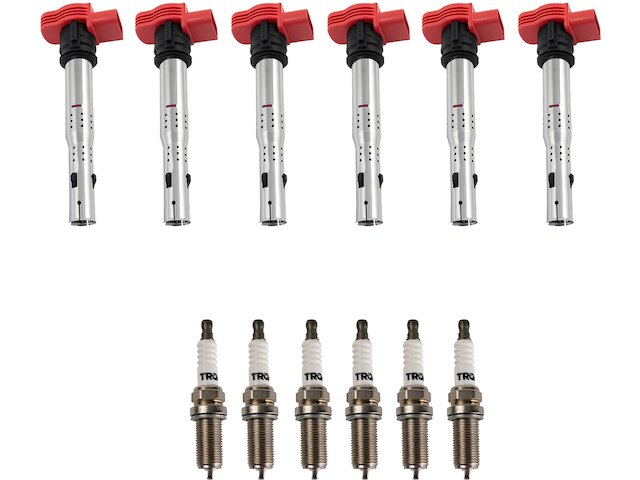 Ignition Coil and Spark Plug Kit 12 Piece - 2010-2011 Audi S4 - TRQ 95918-02454658
