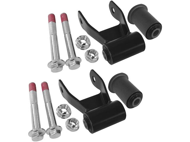 Rear Rearward Leaf Spring Shackle - Set of 2 - with Hardware - 2002-2008 Dodge Ram 1500 - Replacement 1972-02467478