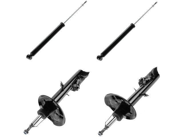 Front and Rear Suspension Strut and Shock Absorber Assembly Kit 4 Piece - 1992-1998 BMW 318i - TRQ 931-02495160