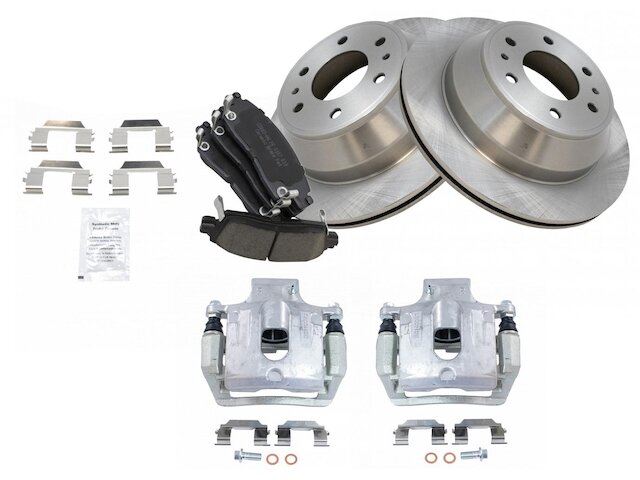 Rear Brake Pad Rotor and Caliper Set - 2002-2004 Oldsmobile Bravada - TRQ 4403-02498988
