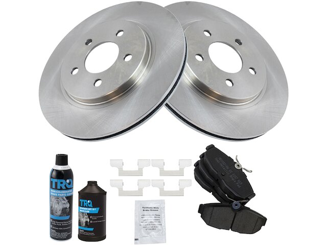 Rear Brake Pad and Rotor Kit - 2005-2014 Ford Mustang - TRQ 18368-02500103
