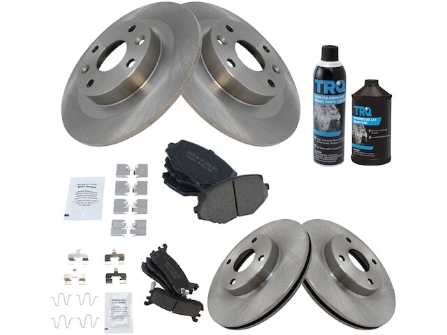 Front and Rear Brake Pad and Rotor Kit - 1994-1997, 1999-2005 Mazda Miata - TRQ 8540-02503008