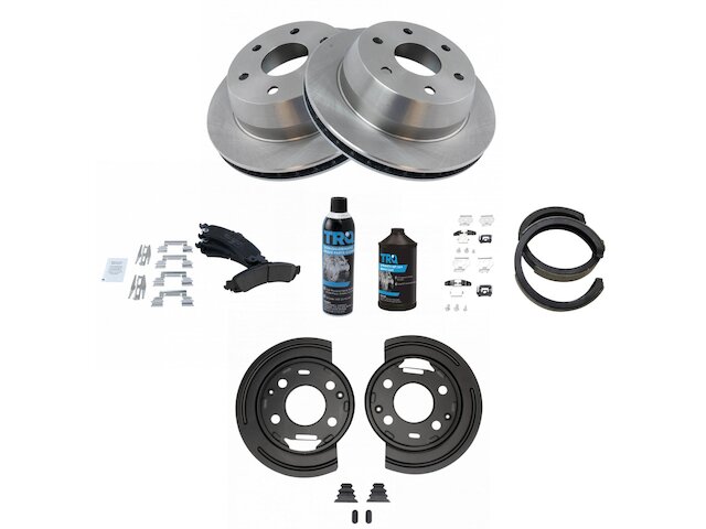 Rear Brake Pad Rotor and Parking Brake Kit - 2003 GMC Yukon 4WD - TRQ 4305-02515578