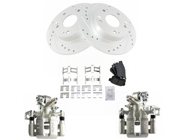 Rear Brake Pad Rotor and Caliper Set - 2013-2015 Acura ILX - TRQ 119657-02517742