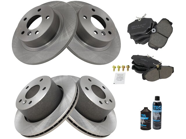 Front and Rear Brake Pad and Rotor Kit - 1999-2004 Land Rover Discovery Series II - TRQ 278-02519356