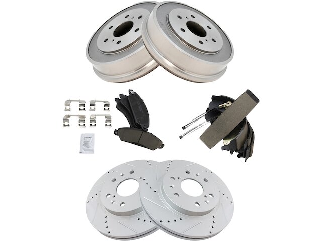 Front and Rear Brake Pad Rotor Shoe Drum Kit - 2005-2006 Chevrolet Silverado 1500 - TRQ 18310-02525122