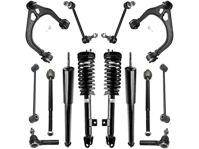 Front and Rear Shock Strut Coil Spring Control Arm Kit - 2005-2008 Dodge Magnum - Detroit Axle 18192-02530446