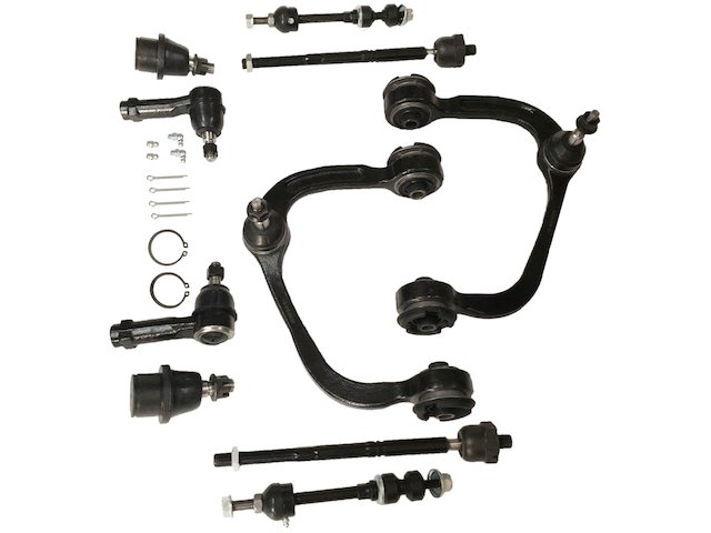Upper Control Arm Ball Joint Tie Rod End Sway Bar Link Kit - 10 Piece - with Straight Shaped Sway Bars - 2006-2008 Lincoln Mark LT 4WD - Replacement 18614-02571253