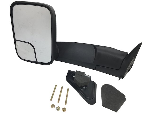 Left Driver Side Tow Mirror - Textured Black - Manual Folding - Flip Up - 1994-2002 Dodge Ram 2500 - Replacement 1979-02577132