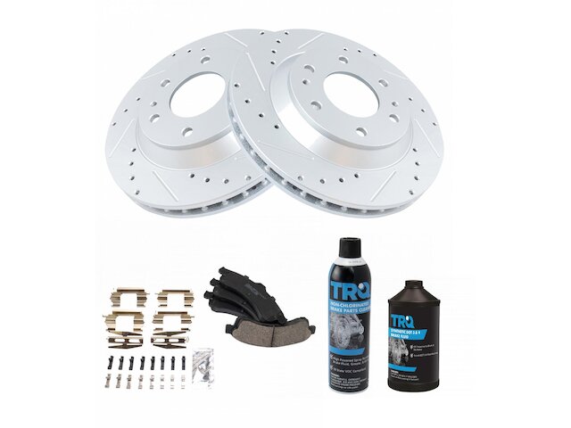 Front Brake Pad and Rotor Kit - 2002-2005 GMC Envoy 4.2L 6-Cylinder - TRQ 4173-02592546