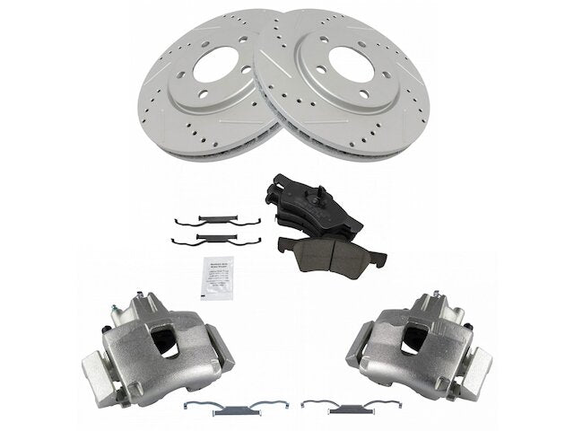 Front Brake Pad Rotor and Caliper Set - 2001-2007 Dodge Grand Caravan - TRQ 1892-02592620