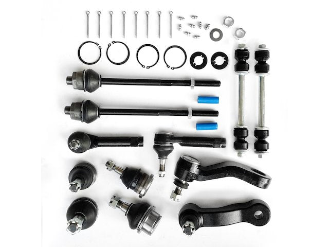 Front Ball Joints, Tie Rods, Sway Bar Links, Idler and Pitman Arm Kit - 12 Piece - 2002-2006 Chevrolet Avalanche 1500 4WD - Replacement 2942-02598817