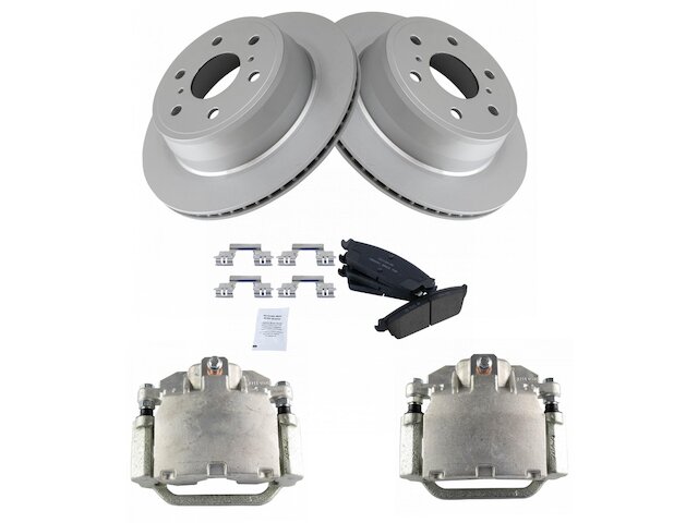 Rear Brake Pad Rotor and Caliper Set - 2007-2013 GMC Sierra 1500 - TRQ 19022-02600208
