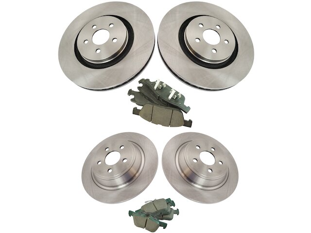 Front and Rear Brake Pad and Rotor Kit - 2015-2018 Ford Edge AWD - TRQ 131042-02608717