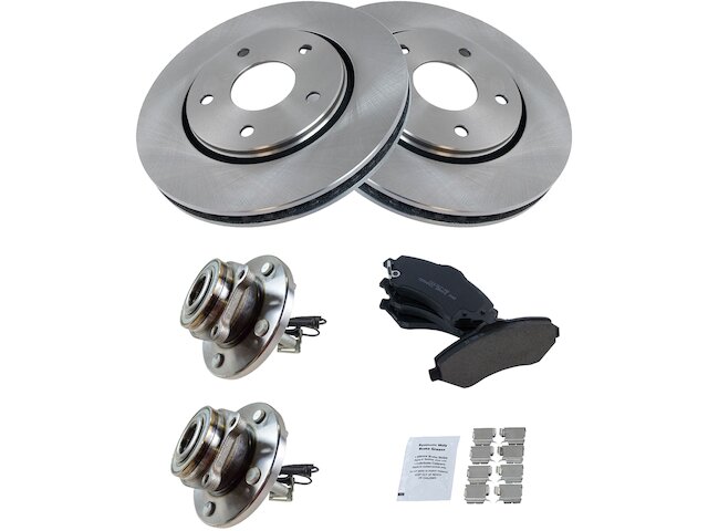 Front Brake Pad and Rotor and Wheel Hub Kit - 2008-2016 Chrysler Town & Country - TRQ 28819-02616906