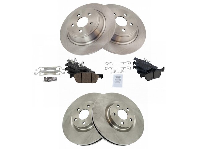 Front and Rear Brake Pad and Rotor Kit - 2015-2020 Ford Edge 2.0L 4-Cylinder - TRQ 131042-02636752