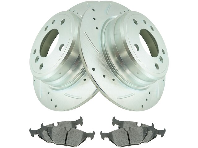 Rear Brake Pad and Rotor Kit - 1989-1995 BMW 525i - TRQ 1024-02638310