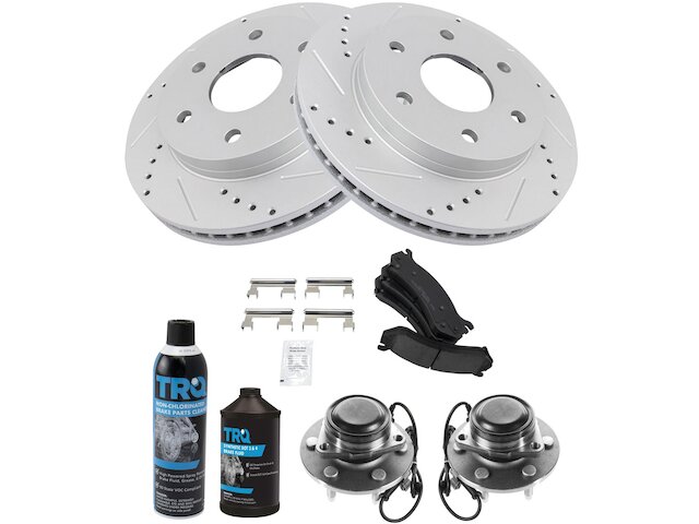 Front Brake Pad and Rotor and Wheel Hub Kit - 1999-2006 Chevrolet Silverado 1500 - TRQ 3691-02665995