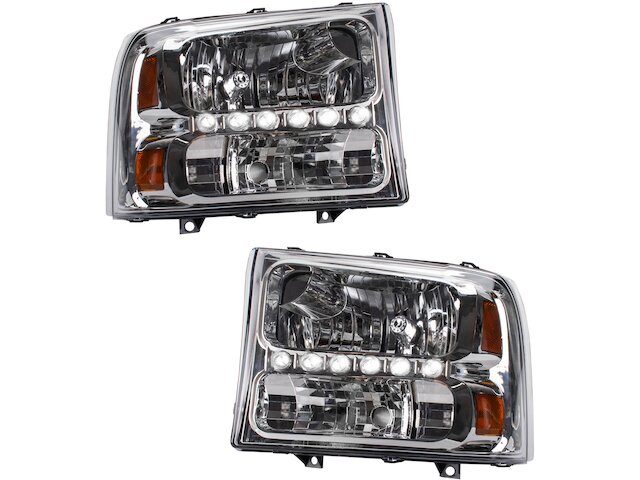 Headlight Set 2 Piece - 2000-2004 Ford Excursion - TRQ 5244-02672744