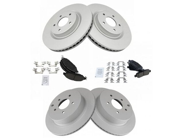 Front and Rear Brake Pad and Rotor Kit - 2015-2019 Nissan Murano - TRQ 130041-02680344