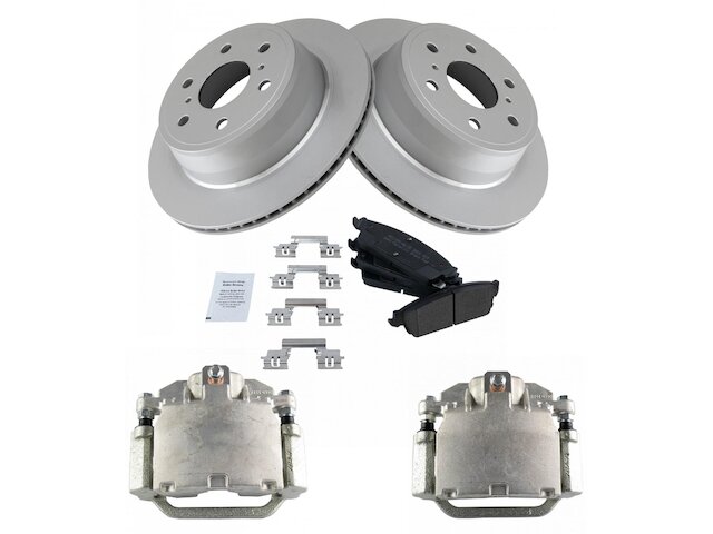 Rear Brake Pad Rotor and Caliper Set - 2007-2014 Cadillac Escalade - TRQ 18954-02682104