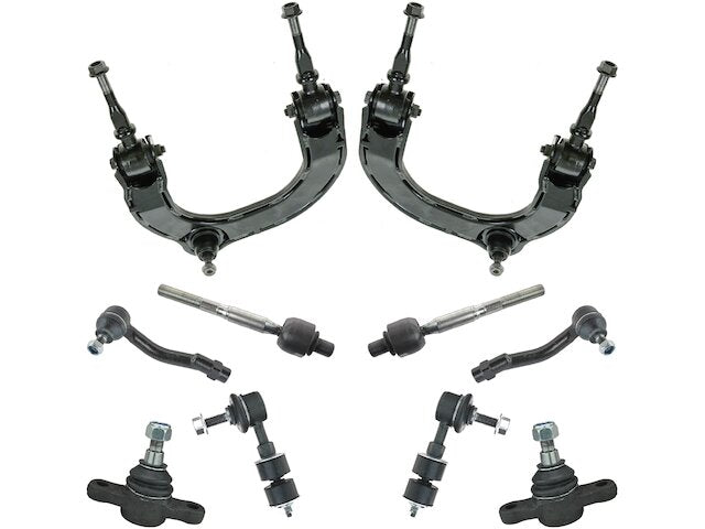 Front Control Arm Ball Joint Tie Rod and Sway Bar Link Kit 10 Piece - 2002-2005 Hyundai XG350 - TRQ 198-02684498