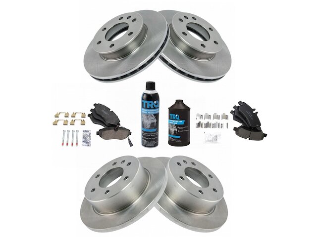 Front and Rear Brake Pad and Rotor Kit - 2010-2018 Mercedes Sprinter 2500 - TRQ 96181-02685808