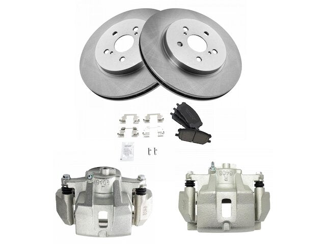 Front Brake Pad Rotor and Caliper Set - 2004-2006 Lexus RX330 - TRQ 18044-02688587