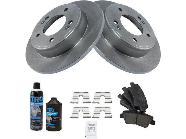 Rear Brake Pad and Rotor Kit - 2011-2016 Hyundai Elantra 4-Door - TRQ 96885-02689936