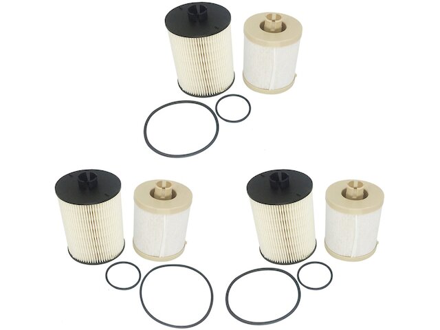 Fuel Filter Kit - Primary and Secondary Fuel Filters - 6 Piece - 2008-2010 Ford F-350 Super Duty 6.4L V8 Powerstroke Diesel - Replacement 28413-02696675