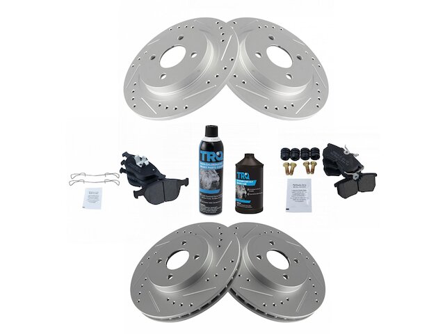 Front and Rear Brake Pad and Rotor Kit - 2002-2004 Ford Focus SVT - TRQ 5419-02697307