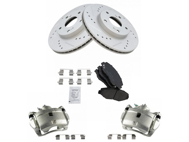 Front Brake Pad Rotor and Caliper Set - 2014-2015 Acura ILX 2.0L 4-Cylinder - TRQ 127809-02710205