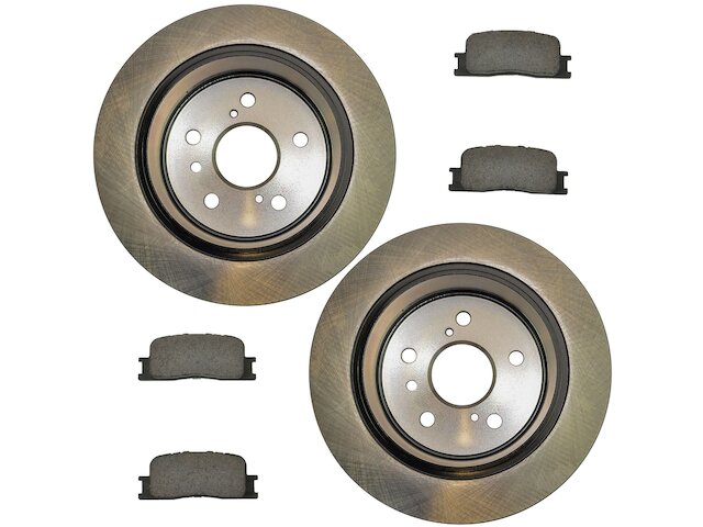 Rear Brake Pad and Rotor Kit - 2004-2006 Lexus ES330 - TRQ 17938-02715073