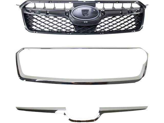 Grille Assembly Kit 3 Piece Set - 2013-2015 Subaru XV Crosstrek - DIY Solutions 122238-02728470