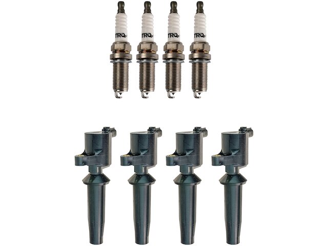 Ignition Coil and Spark Plug Kit - 2003-2011 Ford Focus 4-Cylinder - TRQ 5420-02729643